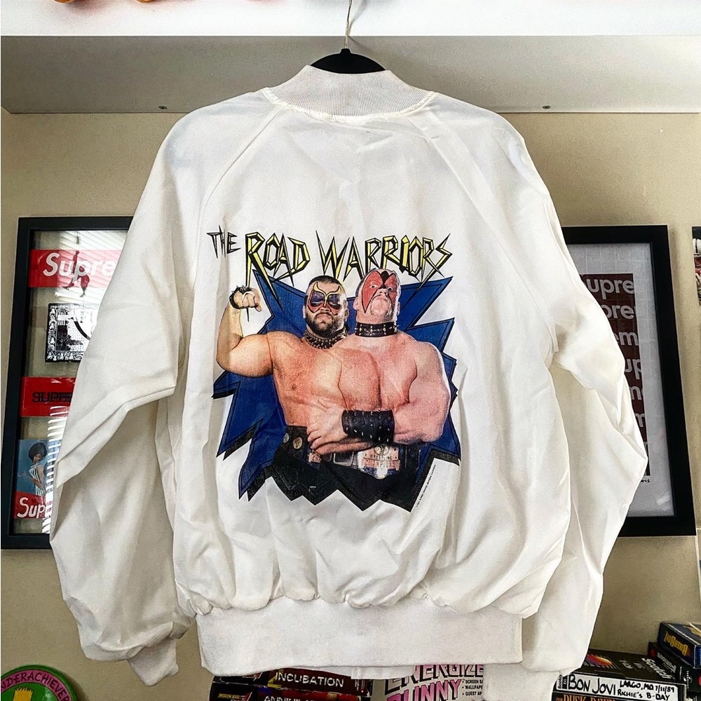 Vintage WWF WCW Wrestling Road Warriors Animal & Hawk Fanimation Jacket